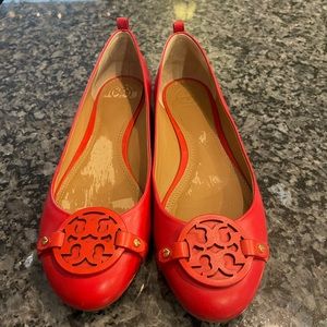 Tory Burch, red ballet flats